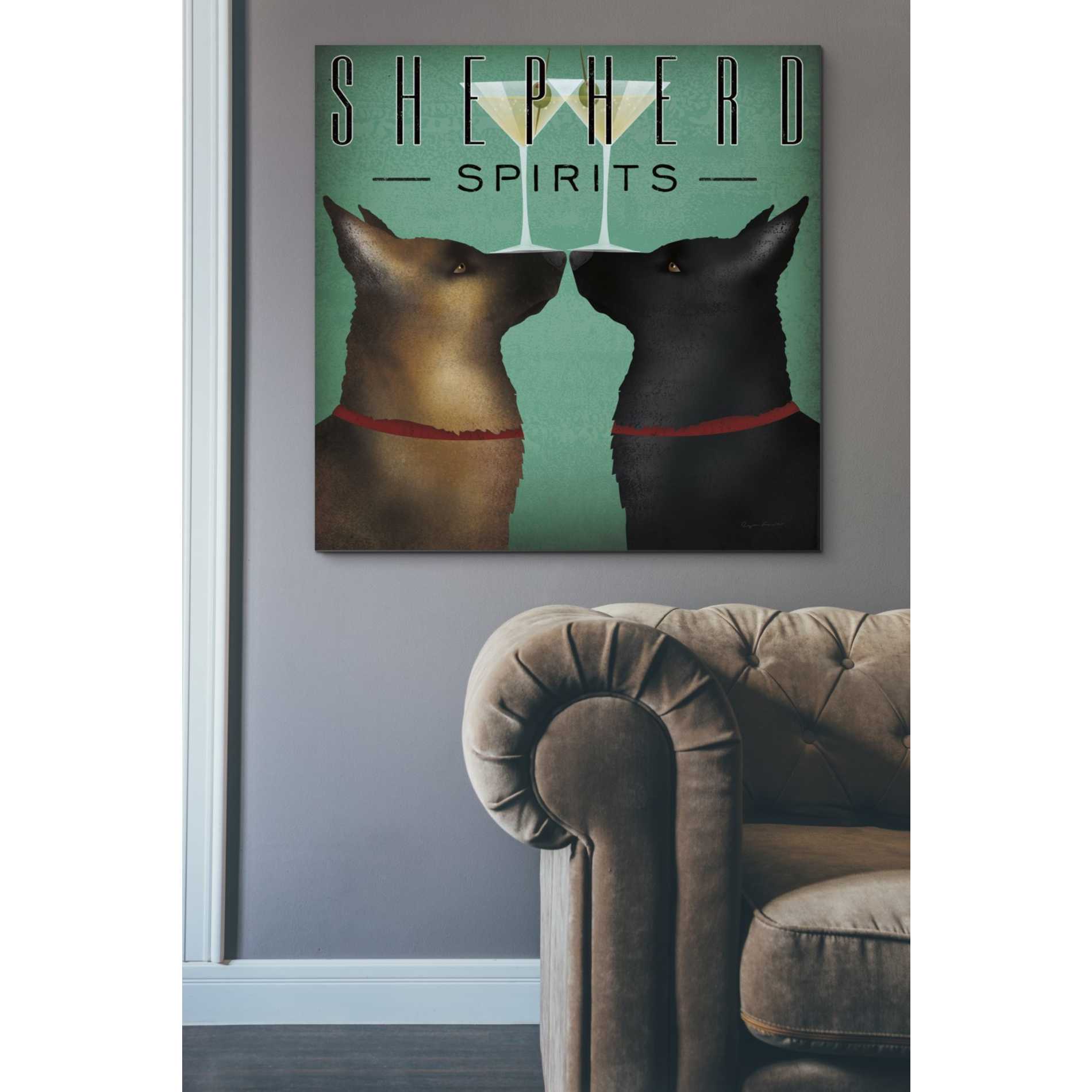 'Double Shepherd Martini' by Ryan Fowler, Canvas Wall Art,37 x 37