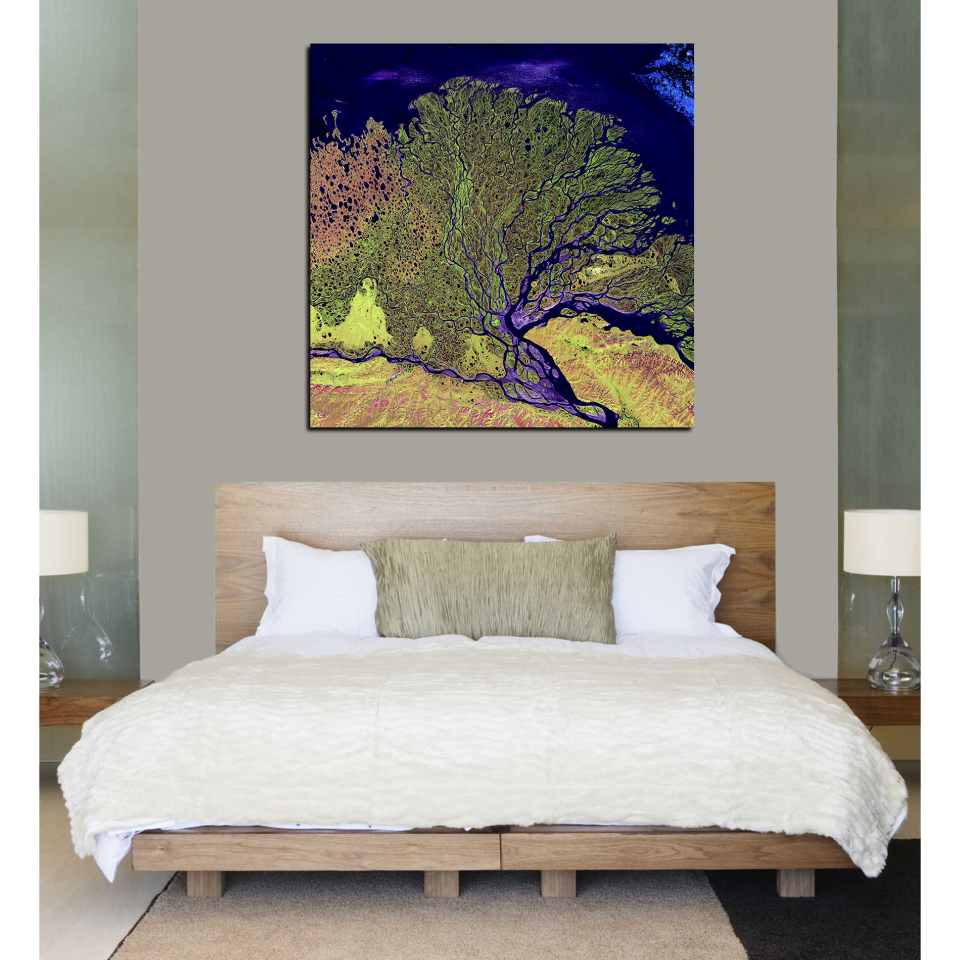 'Earth As Art: Lena Delta' Canvas Wall Art,37 x 37