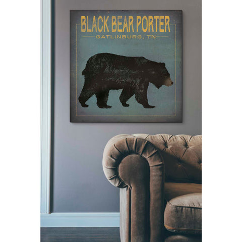 Image of 'Black Bear Porter' by Ryan Fowler, Canvas Wall Art,37 x 37