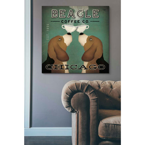 Image of 'Beagle Coffee Co Chicago' by Ryan Fowler, Canvas Wall Art,37 x 37