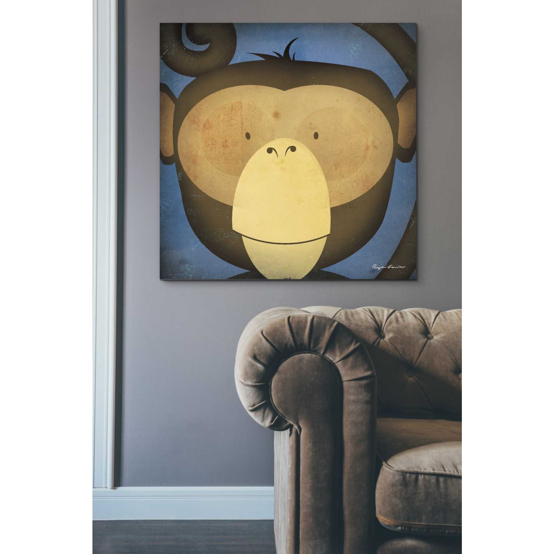 'Monkey Wow' by Ryan Fowler, Canvas Wall Art,37 x 37