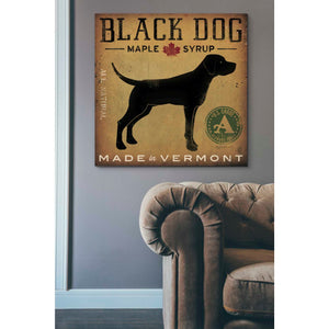 'Black Dog at Show' by Ryan Fowler, Canvas Wall Art,37 x 37
