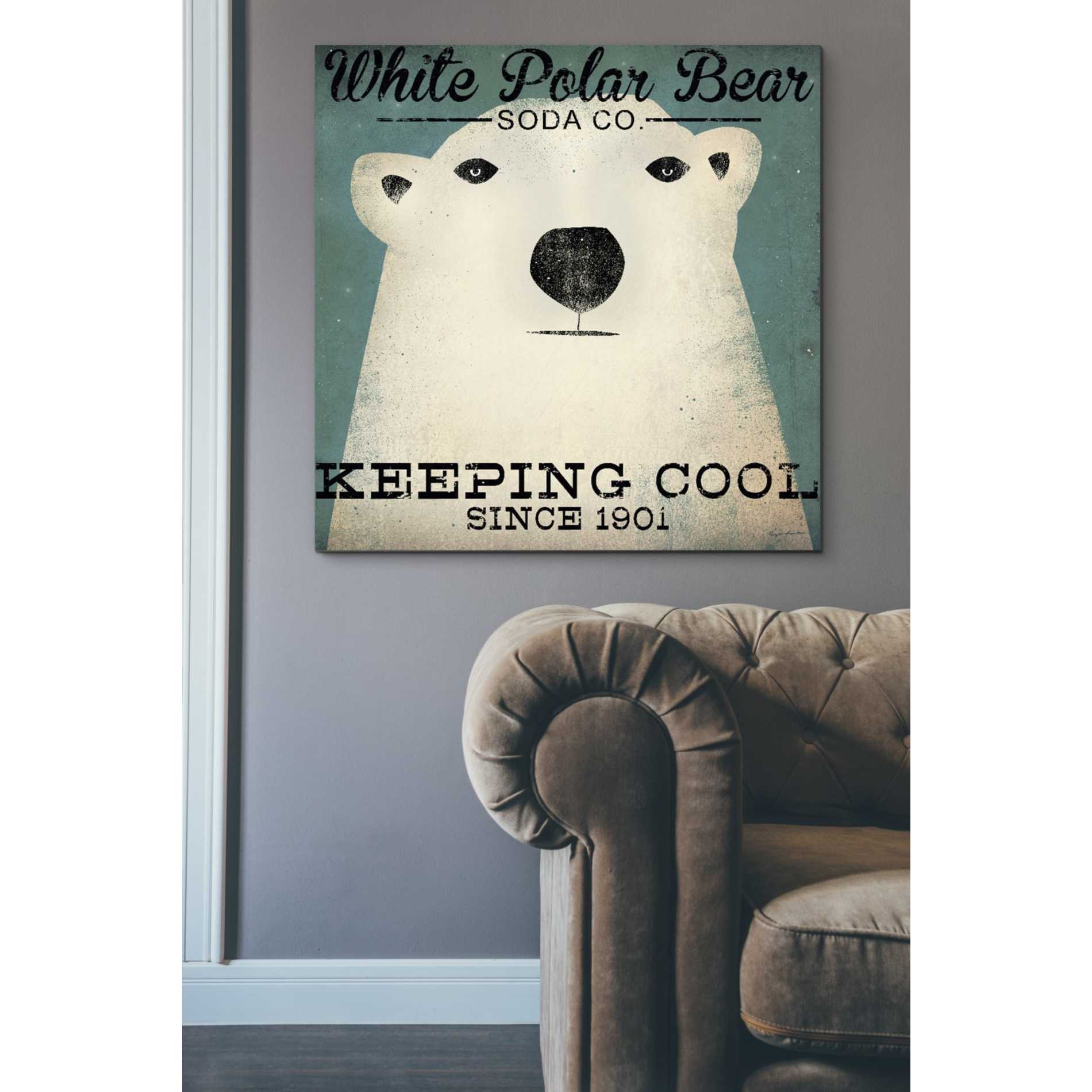 'Polar Bear Soda Co' by Ryan Fowler, Canvas Wall Art,37 x 37