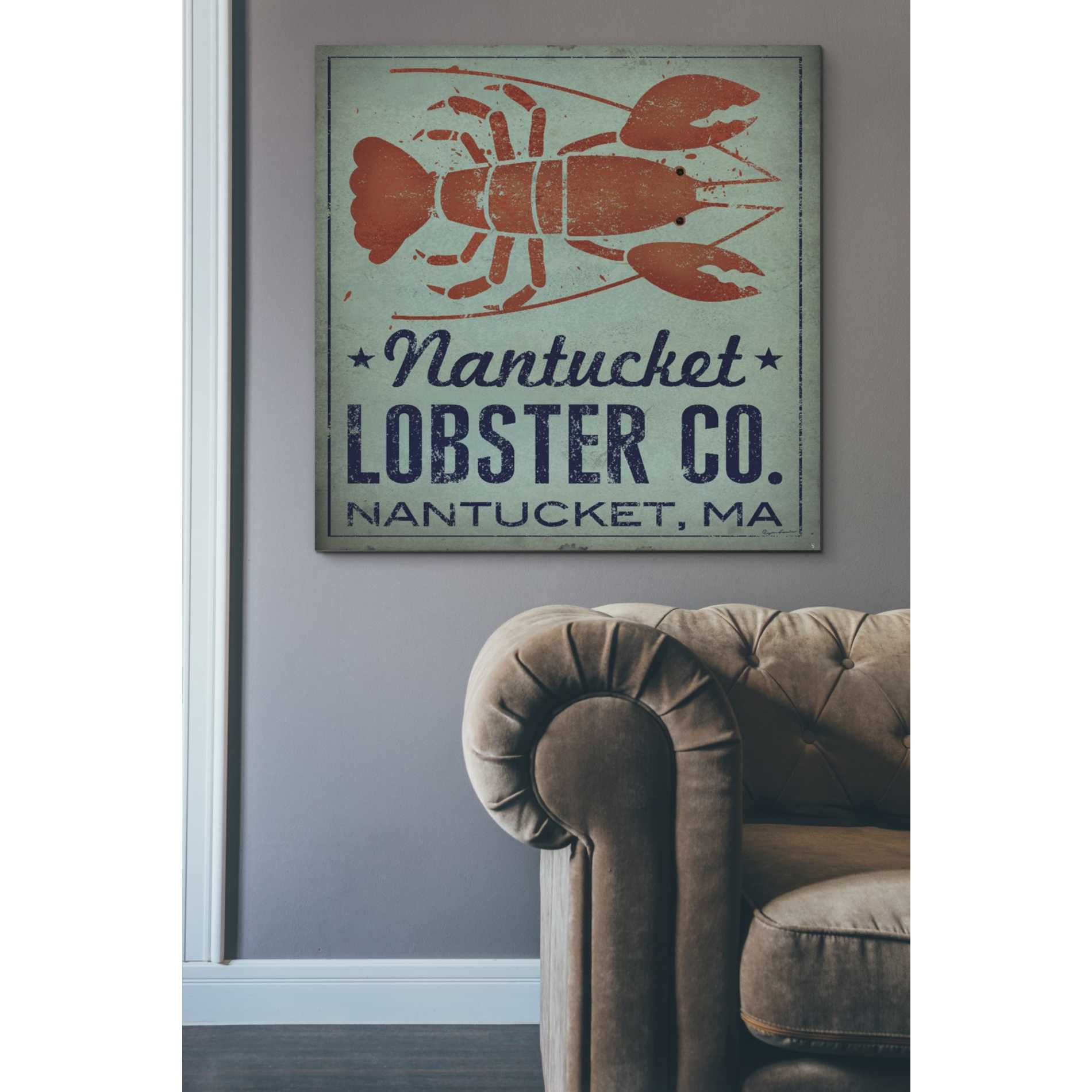 'Nantucket Lobster Square' by Ryan Fowler, Canvas Wall Art,37 x 37