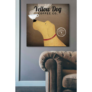 'Yellow Dog Coffee Co' by Ryan Fowler, Canvas Wall Art,37 x 37
