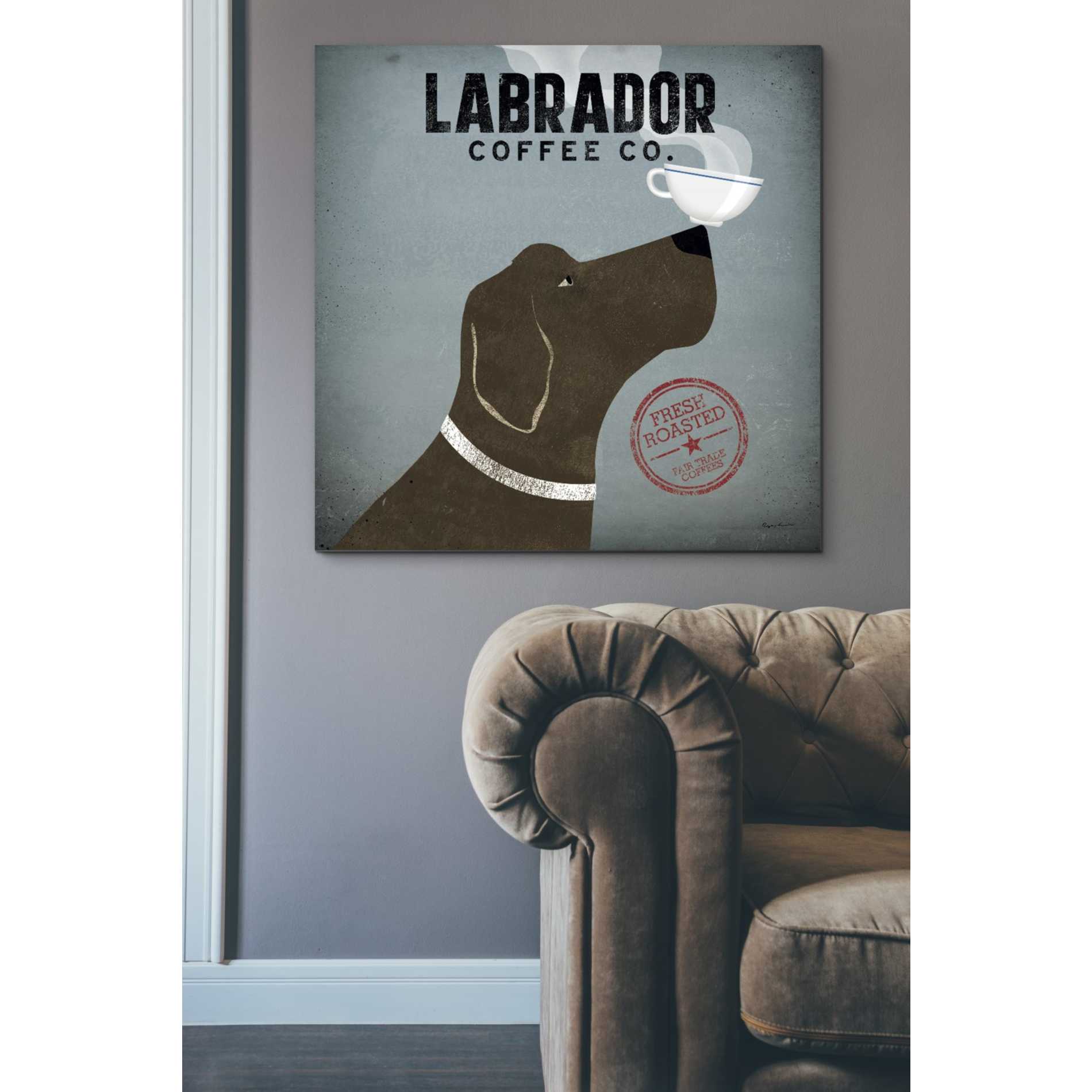 'Labrador Coffee Co' by Ryan Fowler, Canvas Wall Art,37 x 37