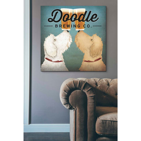 Image of 'Doodle Beer Double' by Ryan Fowler, Canvas Wall Art,37 x 37