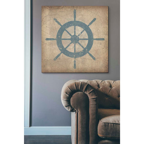 Image of 'Nautical Shipwheel' by Ryan Fowler, Canvas Wall Art,37 x 37