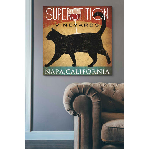 Image of 'Superstition Vineyards Cat' by Ryan Fowler, Canvas Wall Art,37 x 37