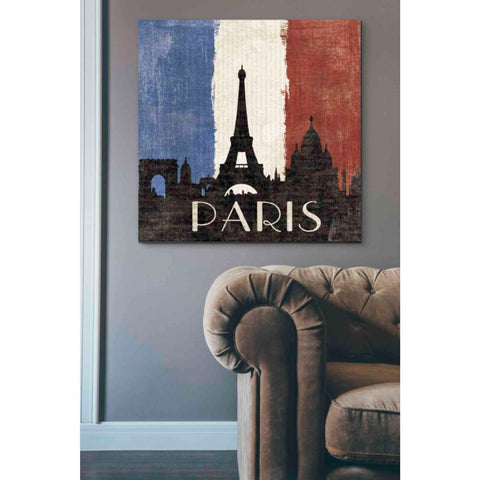 Image of 'Paris' by Moira Hershey, Canvas Wall Art,37 x 37