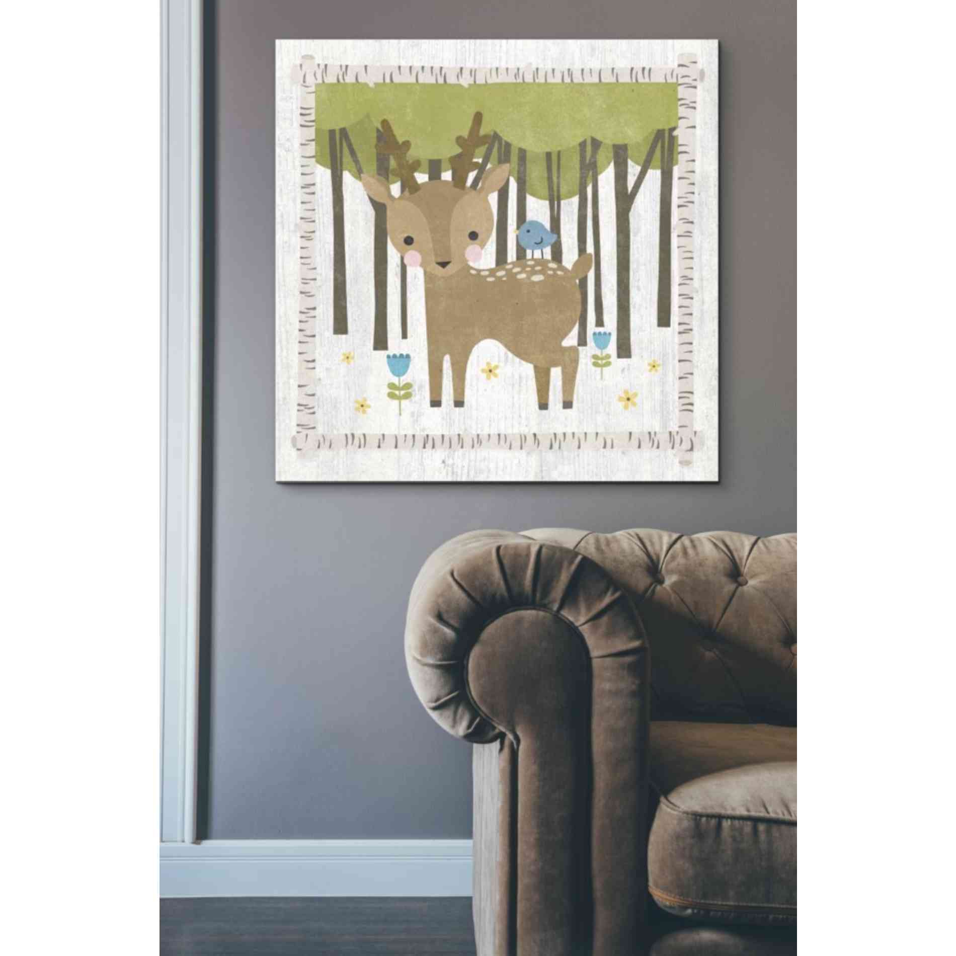 'Woodland Hideaway Deer' by Moira Hershey, Canvas Wall Art,37 x 37