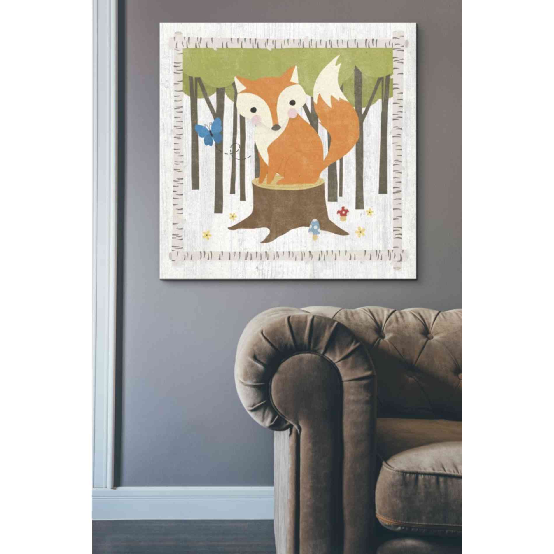 'Woodland Hideaway Fox' by Moira Hershey, Canvas Wall Art,37 x 37