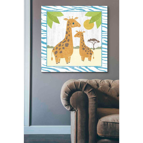 Image of 'Safari Fun Giraffe' by Moira Hershey, Canvas Wall Art,37 x 37
