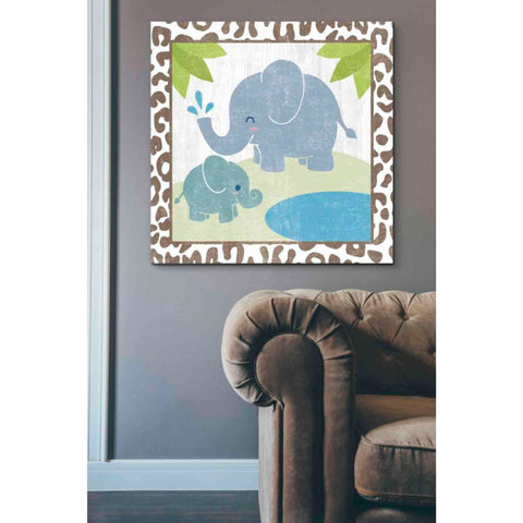 Image of 'Safari Fun Elephant' by Moira Hershey, Canvas Wall Art,37 x 37