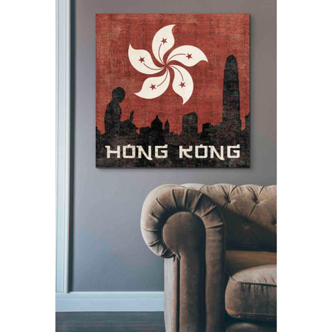 Image of 'Hong Kong' by Moira Hershey, Canvas Wall Art,37 x 37