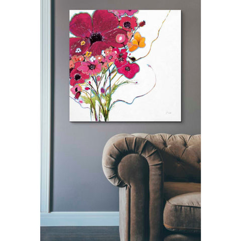 Image of 'Crazy Daisy Pink' by Jan Griggs, Giclee Canvas Wall Art