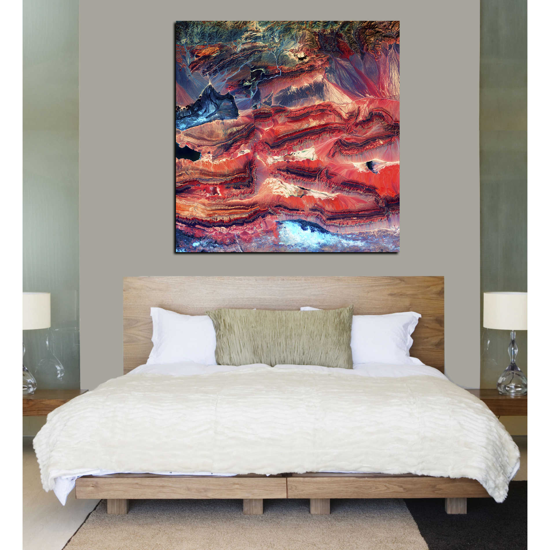 'Earth As Art: Faults' Canvas Wall Art,37 x 37