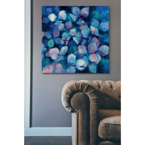 Image of 'Midnight Blue Hydrangeas' by Marilyn Hageman, Canvas Wall Art,37 x 37