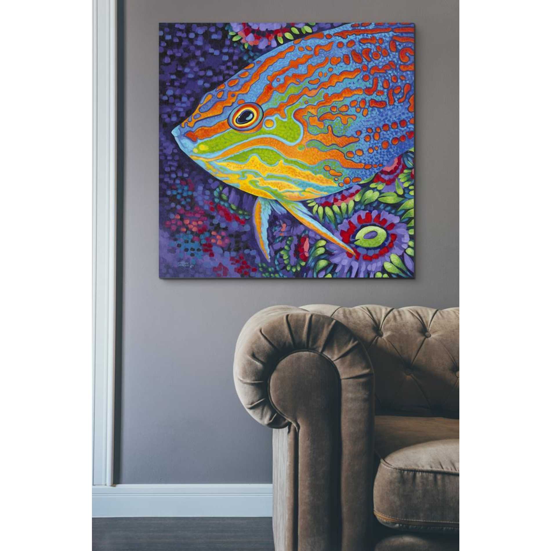 'Brilliant Tropical Fish I' by Carolee Vitaletti Giclee Canvas Wall Art