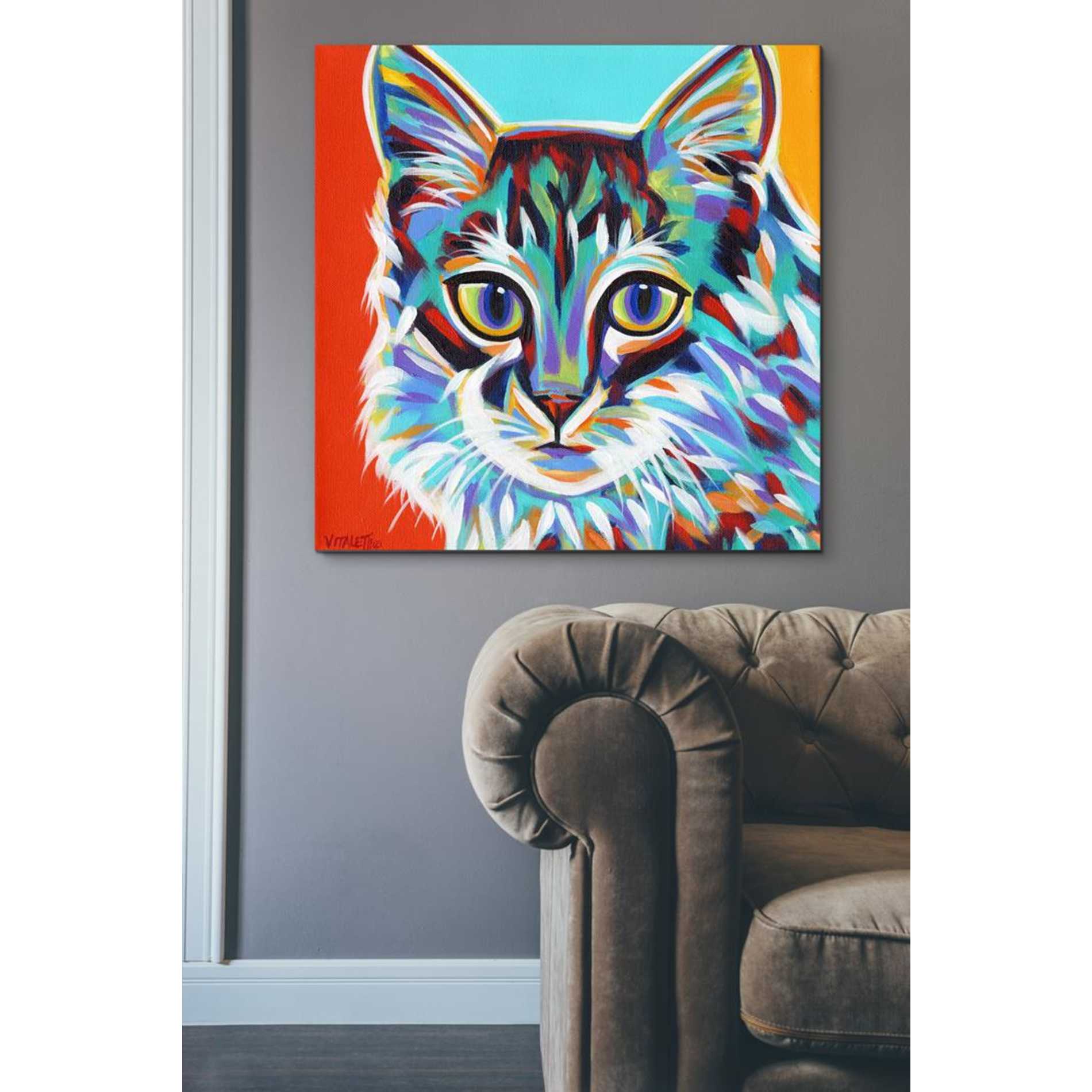 'Dramatic Cats II' by Carolee Vitaletti Giclee Canvas Wall Art