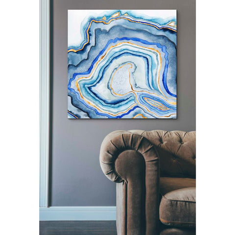 Image of 'Cobalt Agate I' by Grace Popp Canvas Wall Art,37 x 37
