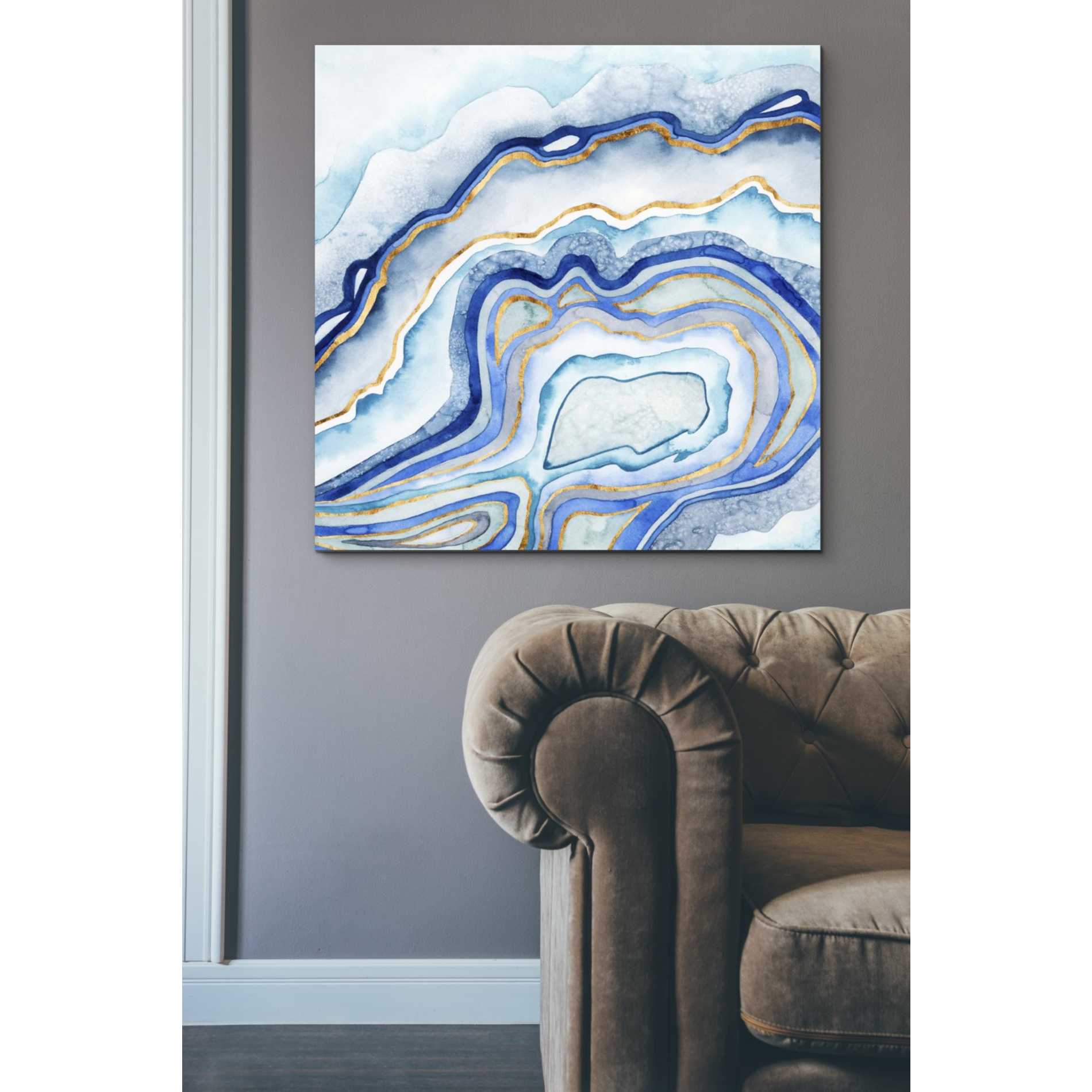 'Cobalt Agate II' by Grace Popp Canvas Wall Art,37 x 37