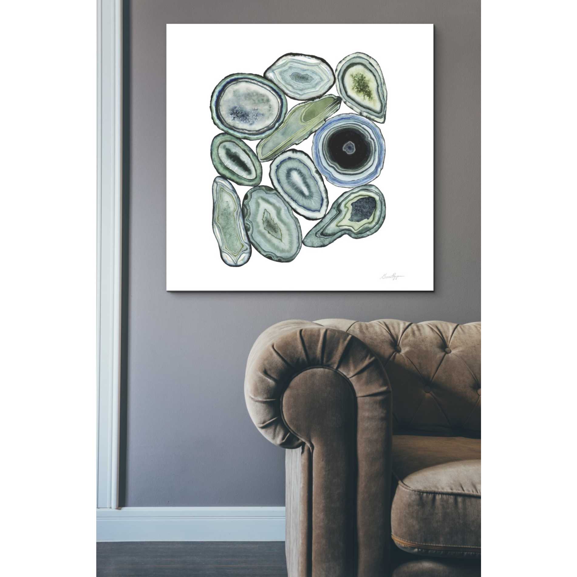 'Stacked Agate I' by Grace Popp Canvas Wall Art,37 x 37