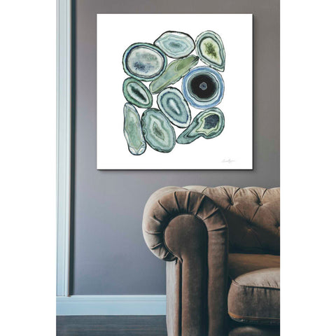Image of 'Stacked Agate I' by Grace Popp Canvas Wall Art,37 x 37