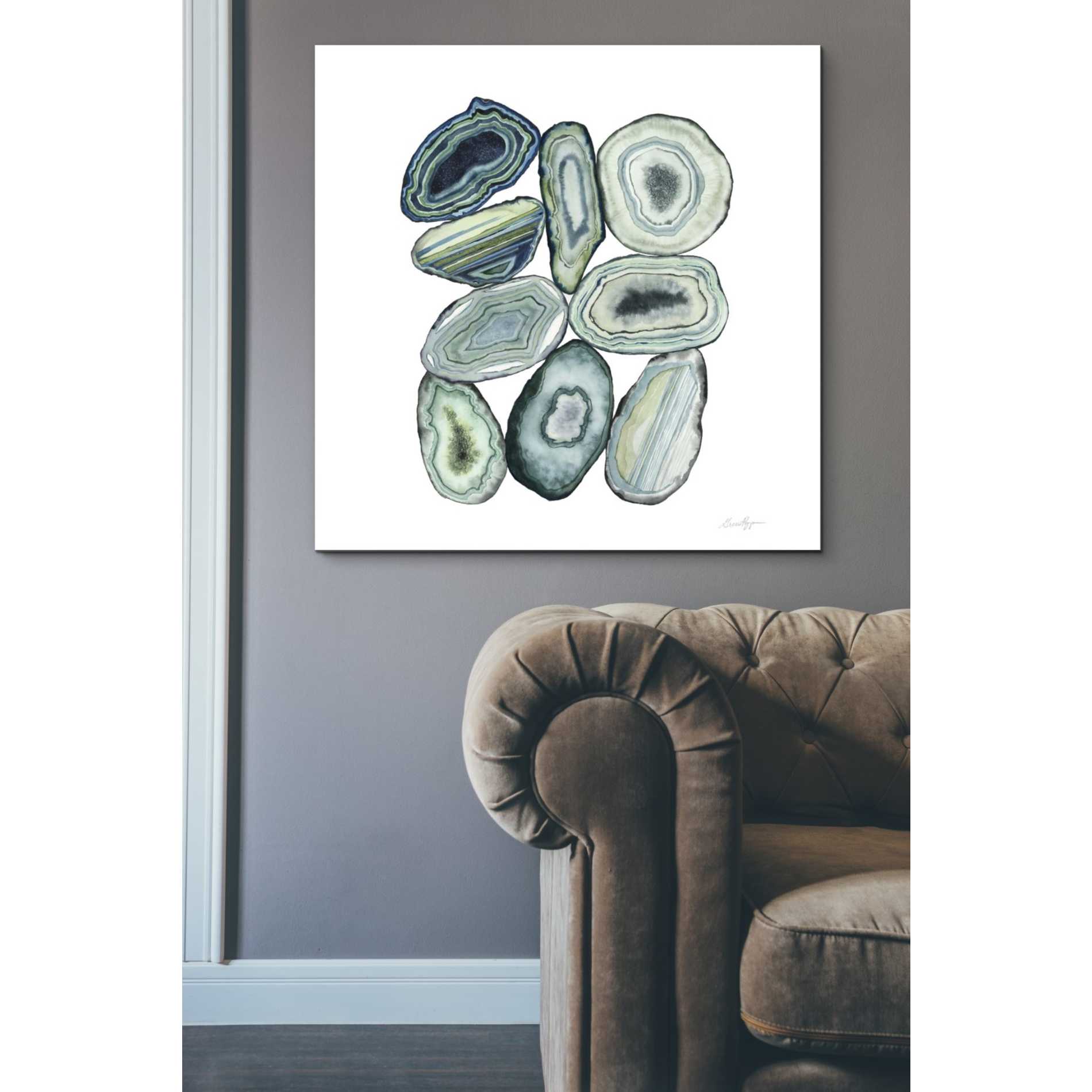 'Stacked Agate II' by Grace Popp Canvas Wall Art,37 x 37