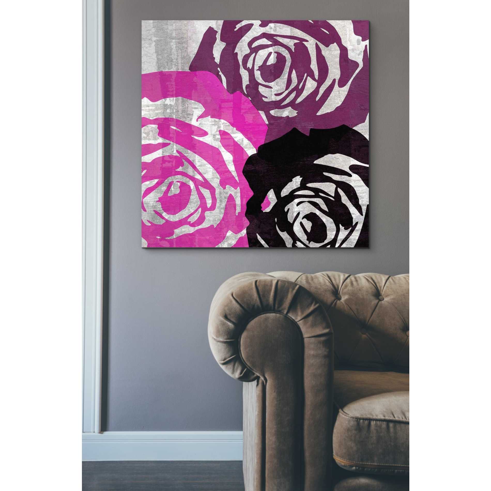 'Bloomer Squares V' by James Burghardt Giclee Canvas Wall Art