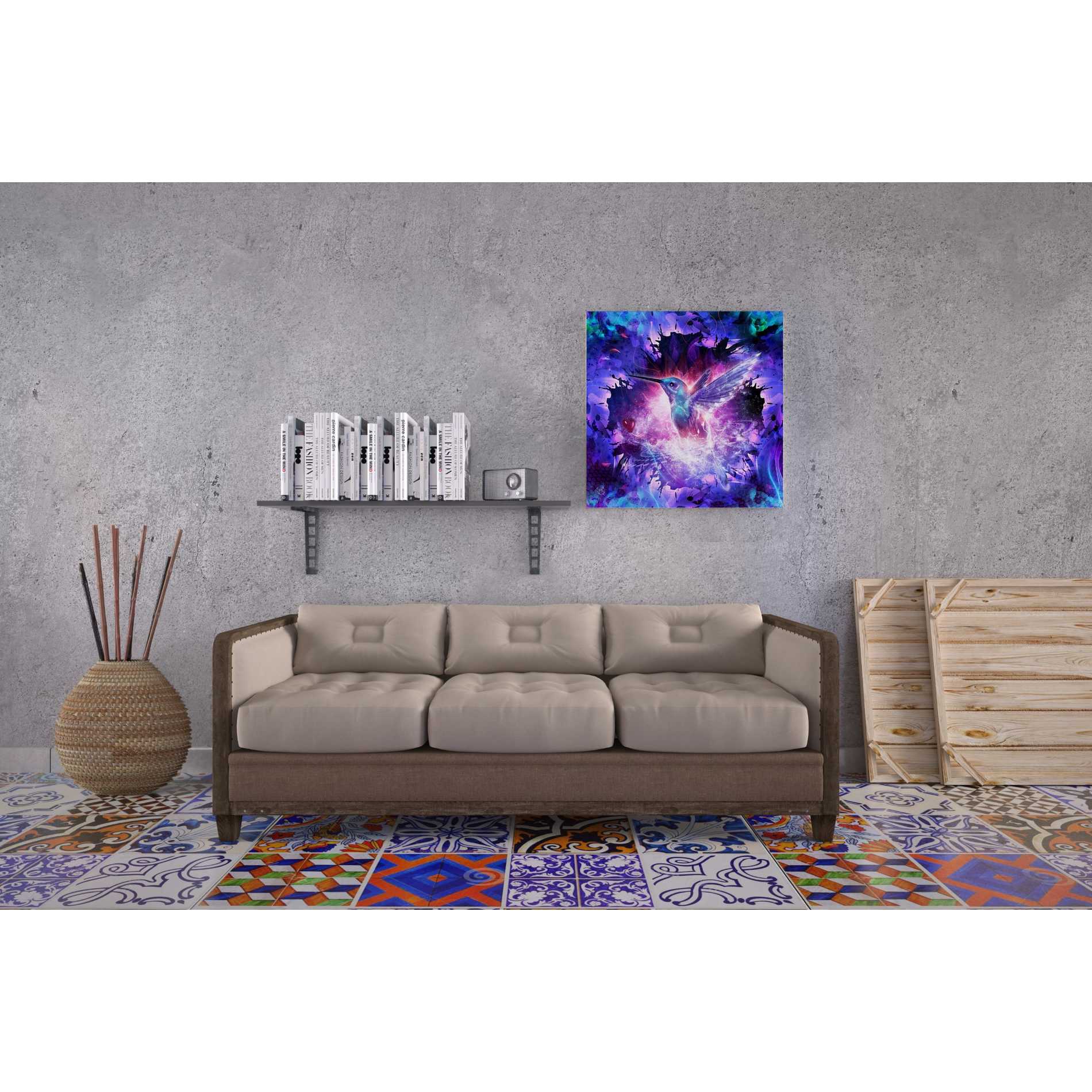 'Hummingbird Love' by Cameron Gray, Canvas Wall Art,37 x 37