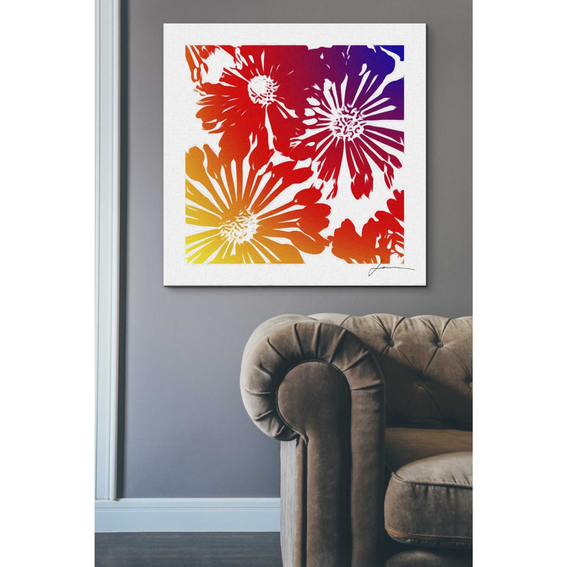 'Floral Brights II' by James Burghardt Giclee Canvas Wall Art