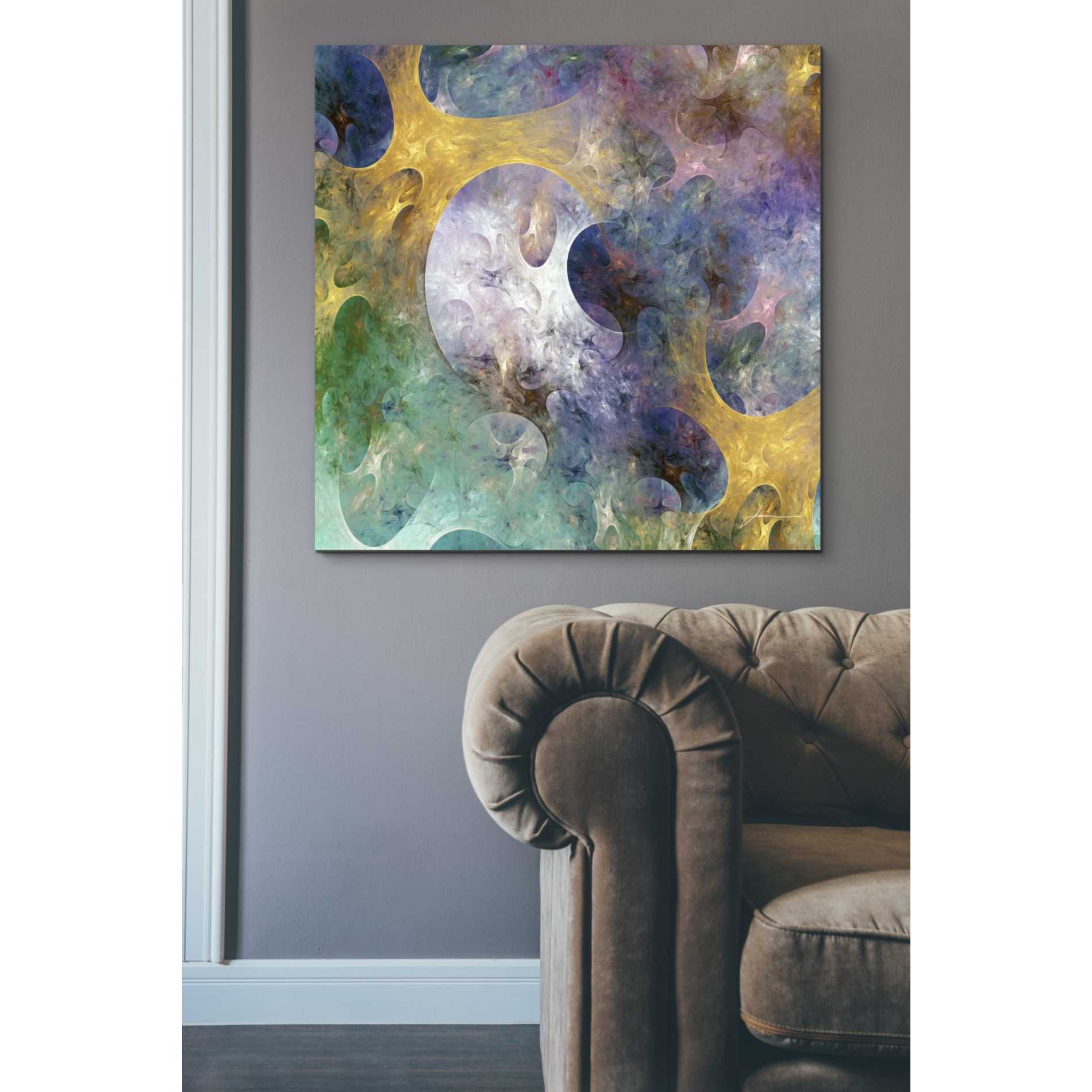 'Lunar Tiles I' by James Burghardt, Canvas Wall Art,37 x 37