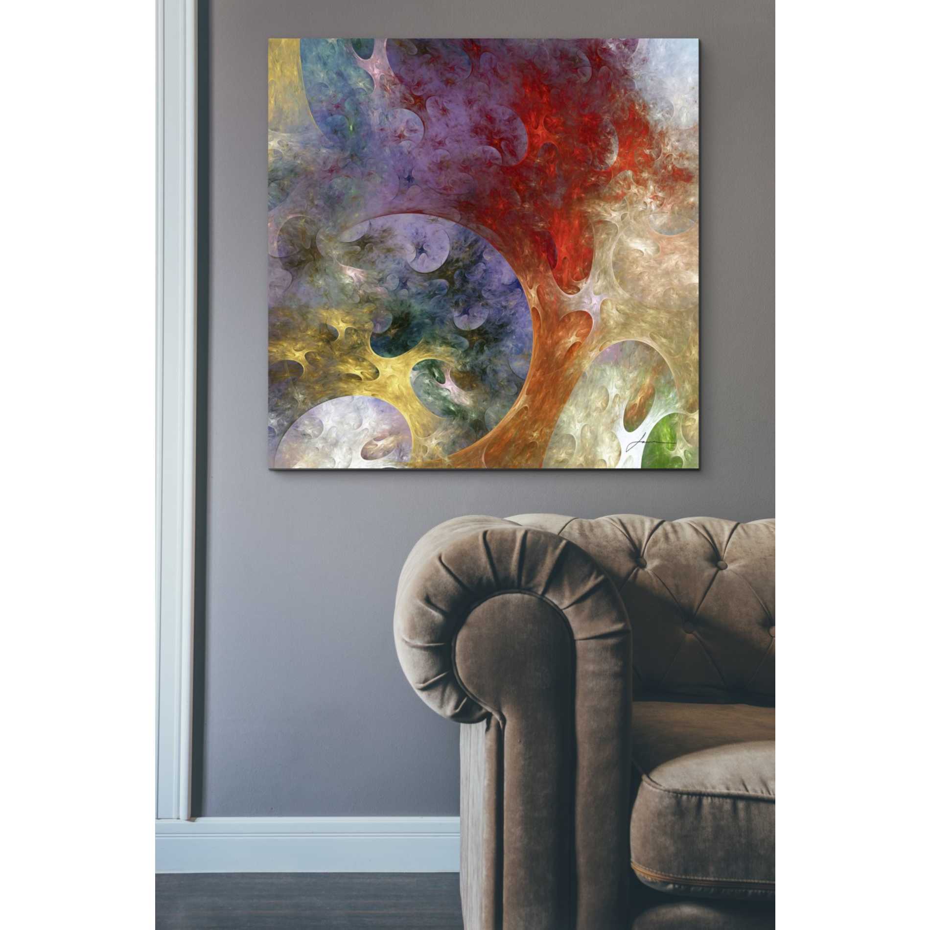 'Lunar Tiles II' by James Burghardt Giclee Canvas Wall Art