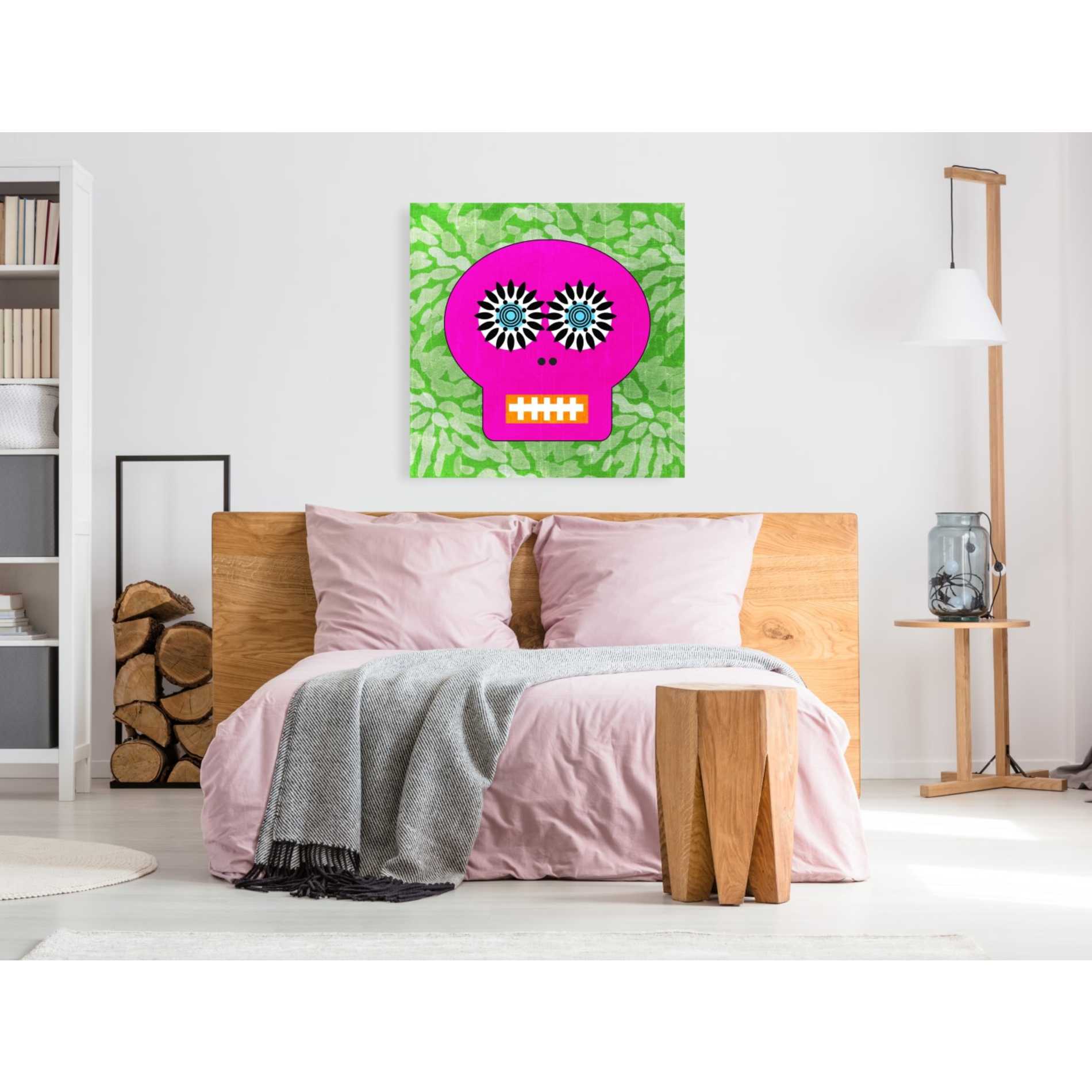 'Day Of The Dead II' by Linda Woods, Canvas Wall Art,37 x 37