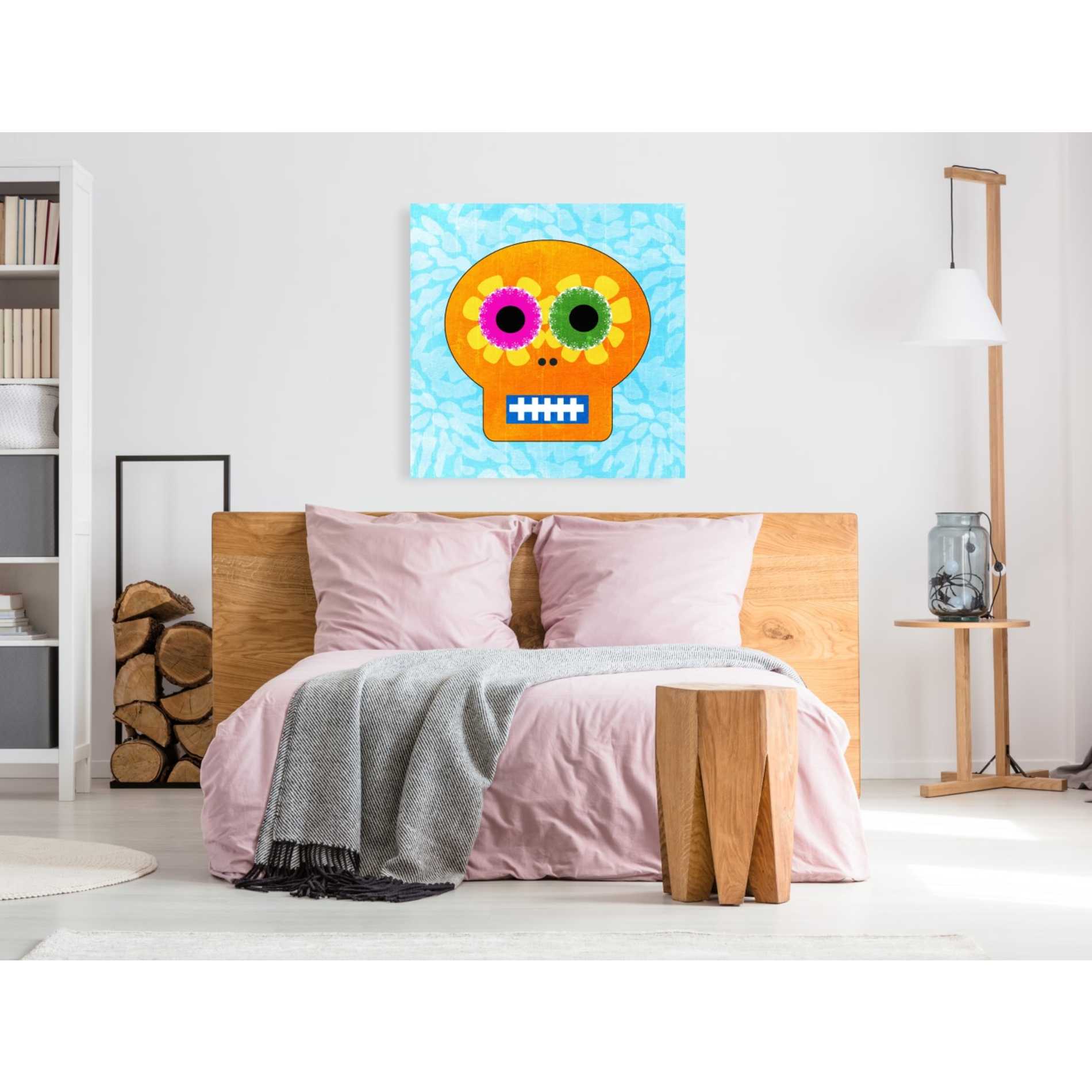 'Day Of The Dead IV' by Linda Woods, Canvas Wall Art,37 x 37