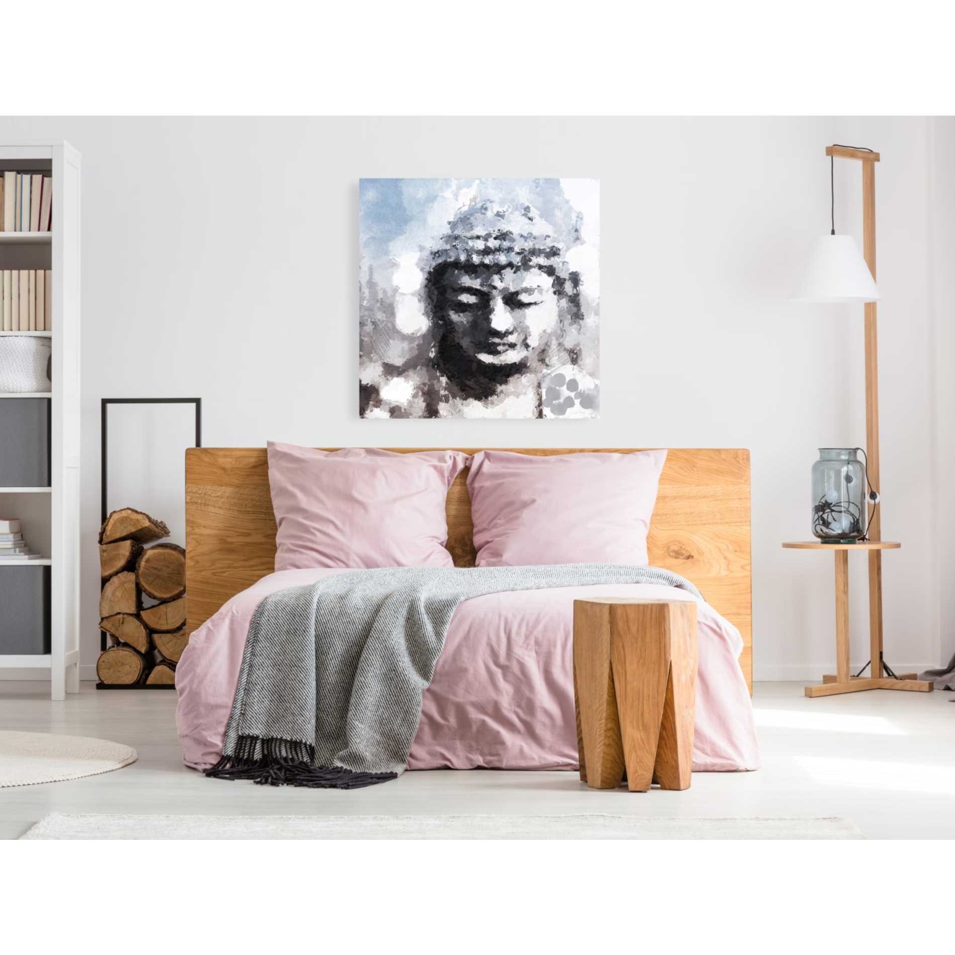 'Peaceful Buddha I' by Linda Woods, Canvas Wall Art,37 x 37