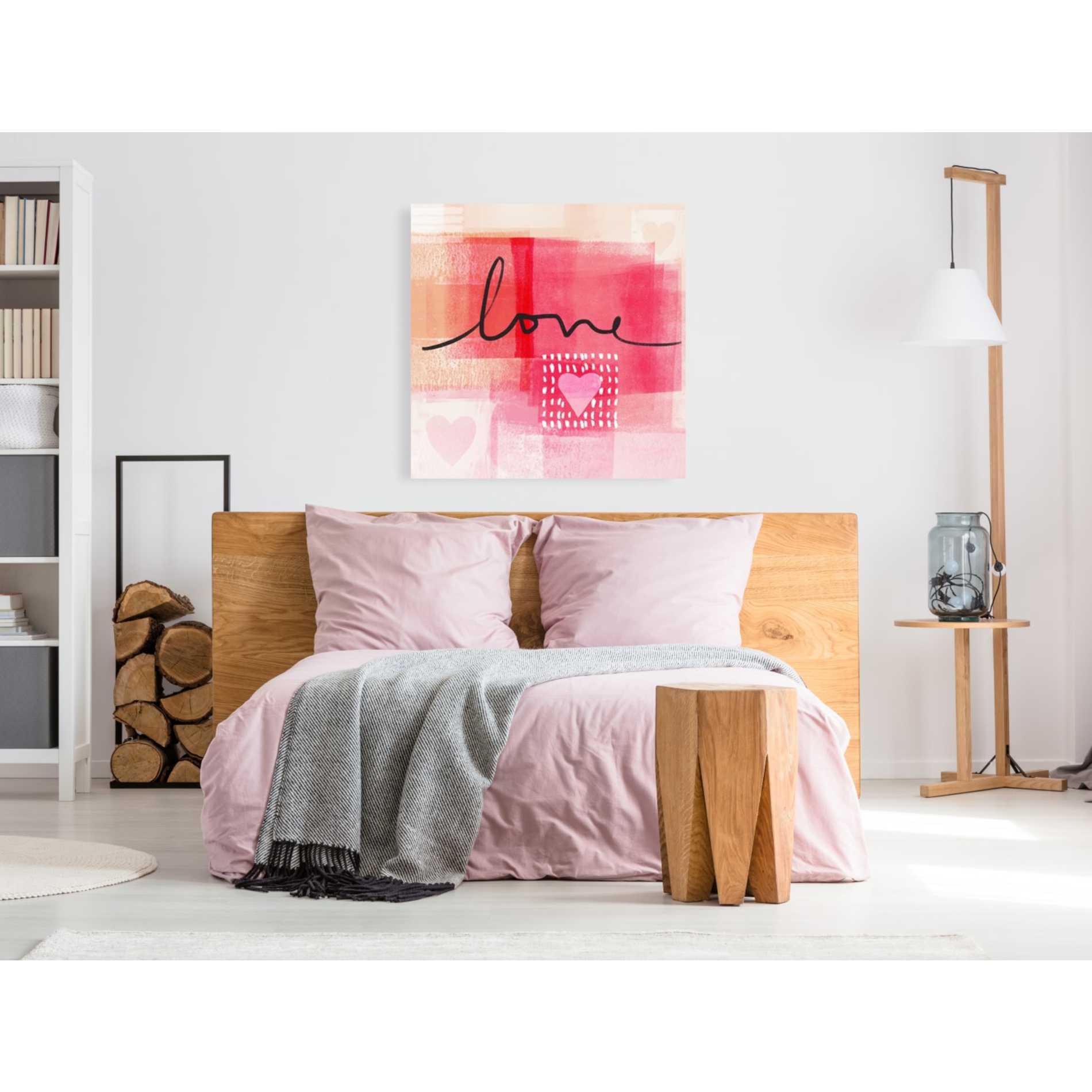 'Love I' by Linda Woods, Canvas Wall Art,37 x 37