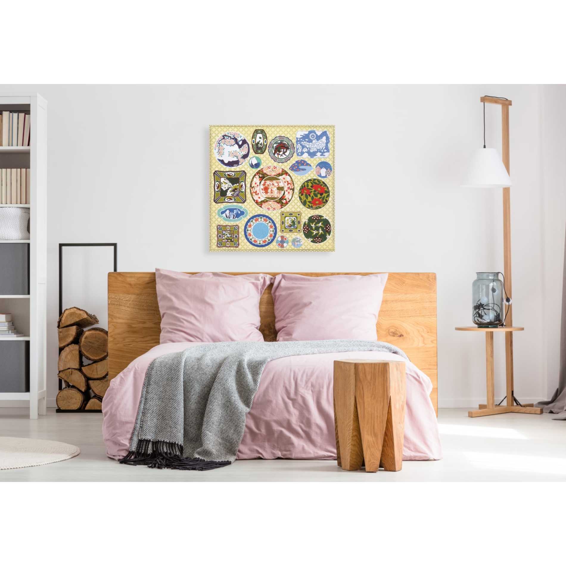 'Japanese Antique Plates' by Zigen Tanabe, Giclee Canvas Wall Art