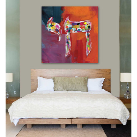 Image of 'Chai of Colors' by Linda Woods, Canvas Wall Art,37 x 37