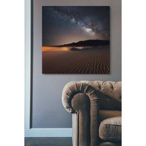 'Milky Way Over Mesquite Dunes' by Darren White, Canvas Wall Art,37 x 37