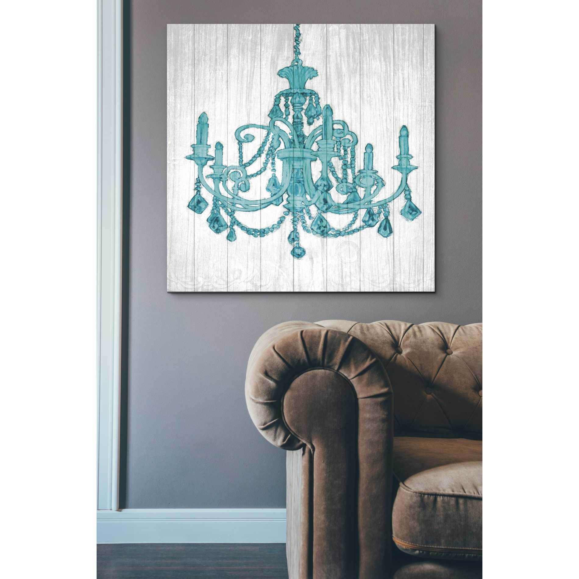 'Luxurious Lights III Turquoise' by James Wiens, Canvas Wall Art,37 x 37