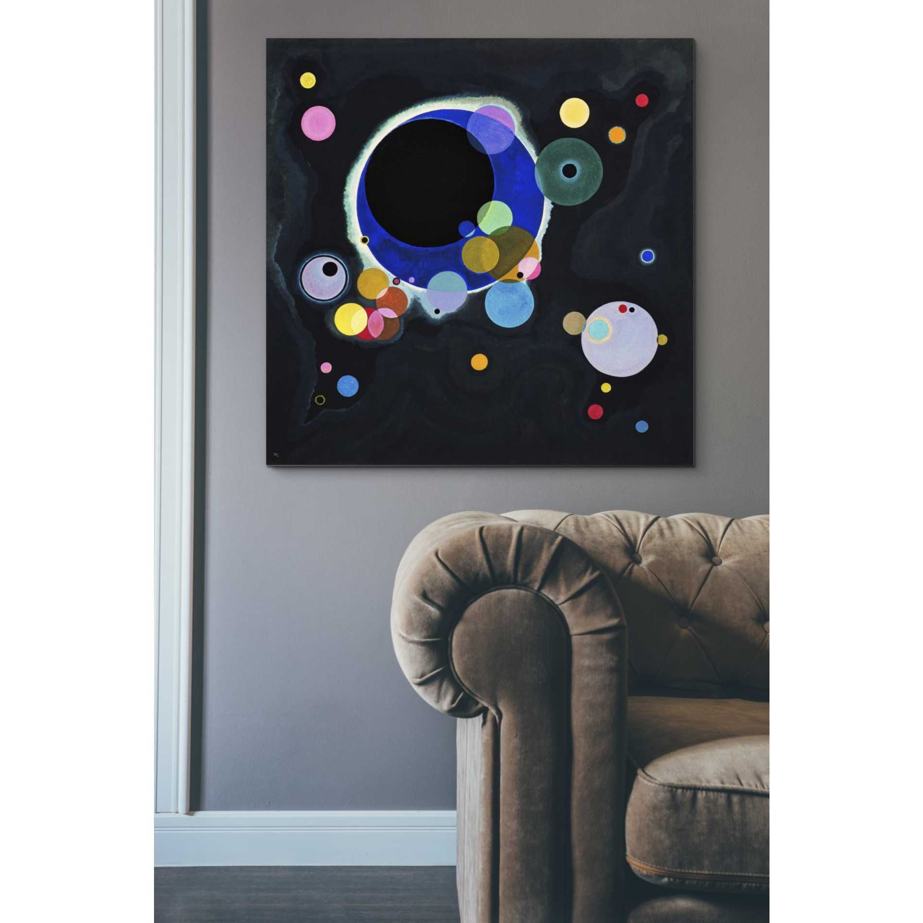 'Several Circles' by Wassily Kandinsky Canvas Wall Art,40 x 40