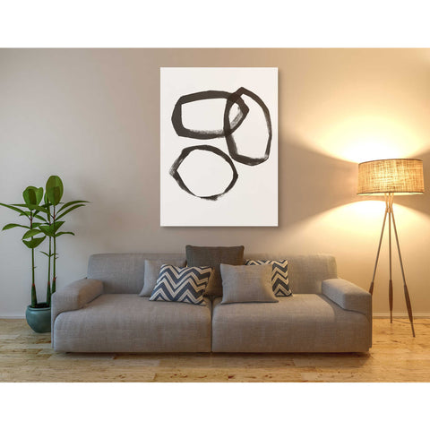 Image of 'Brushstroke Circles III' by Linda Woods, Canvas Wall Art,40 x 54