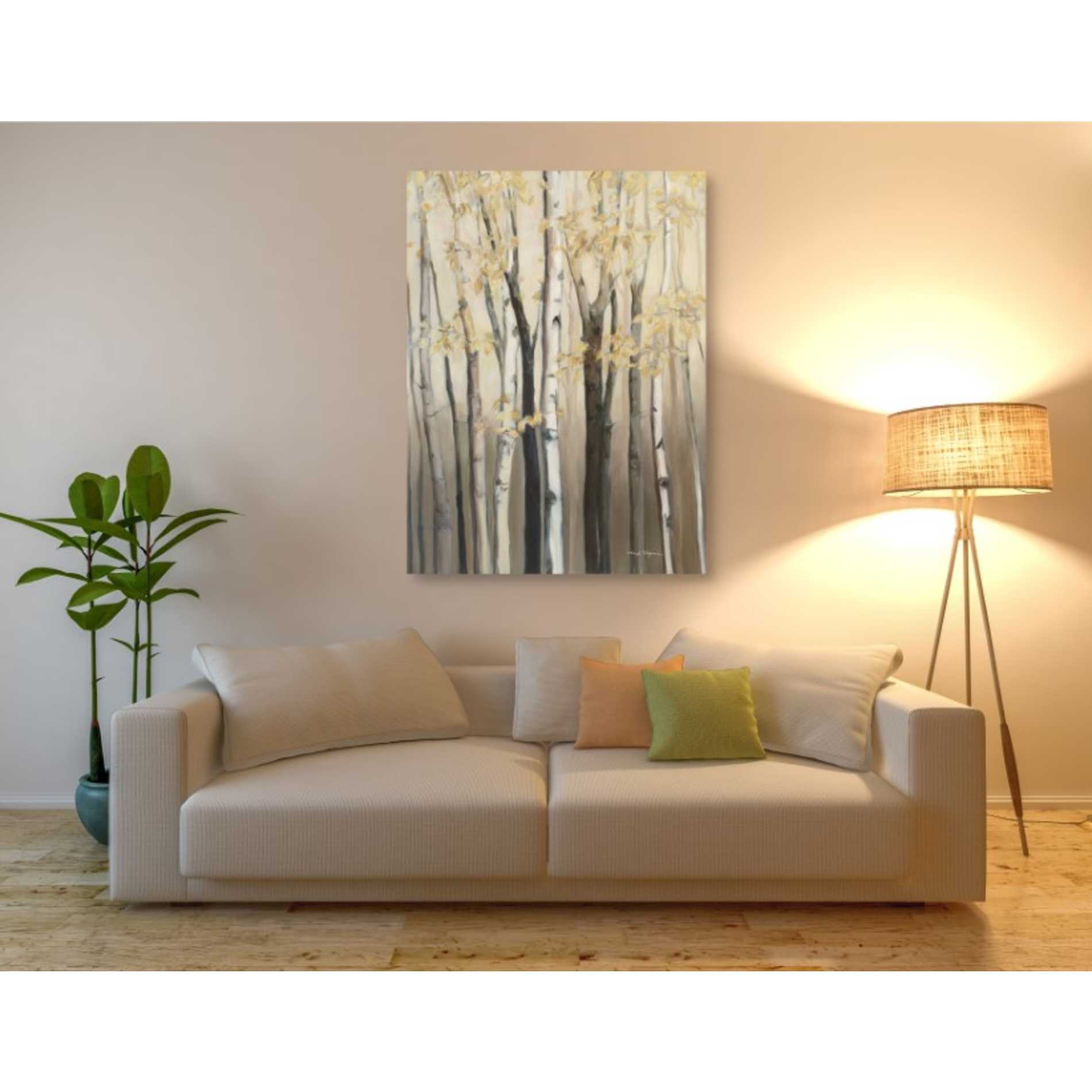 'Golden Birch I' by Marilyn Hageman, Canvas Wall Art,40 x 54
