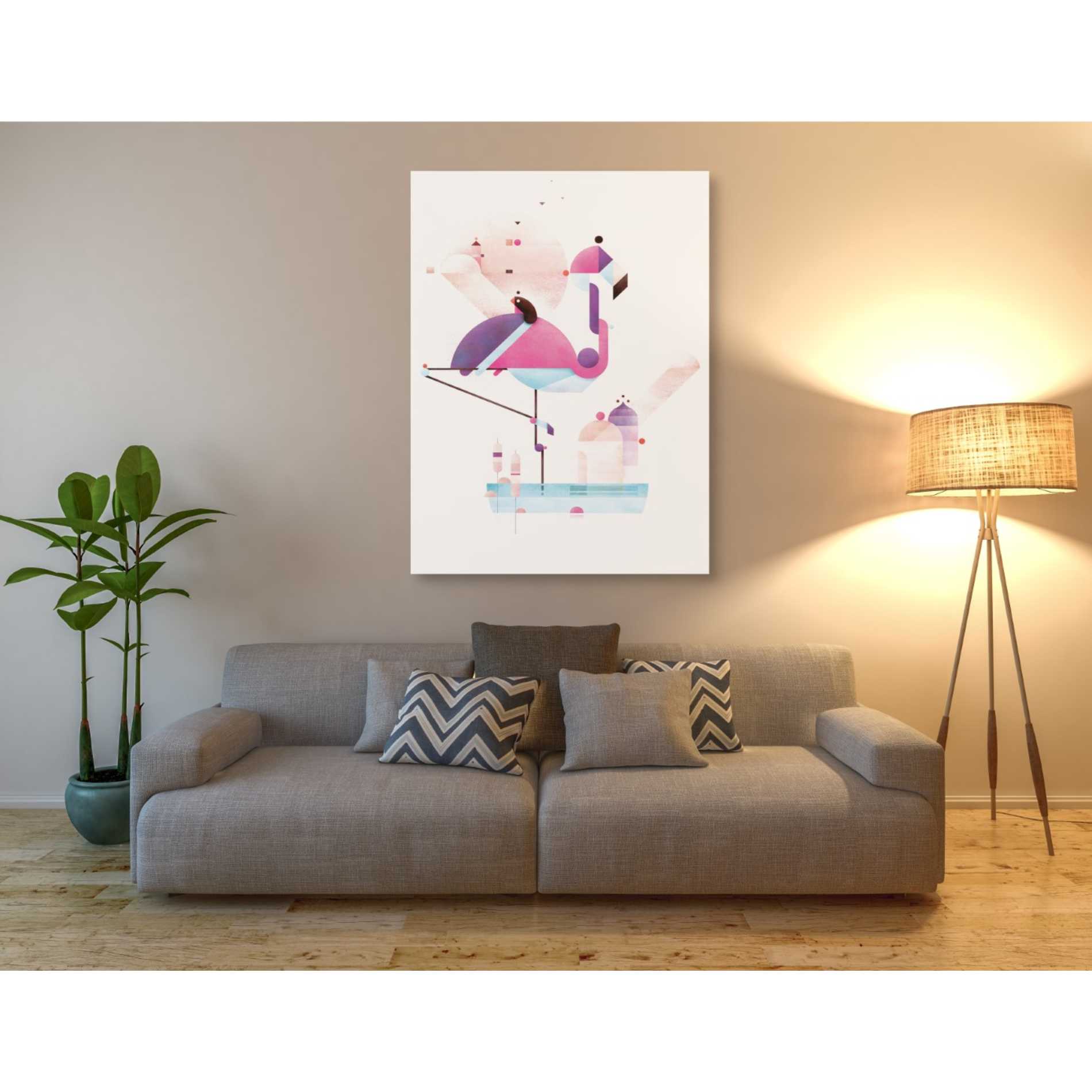 'Placido Flamingo' by Antony Squizzato, Canvas Wall Art,40 x 54