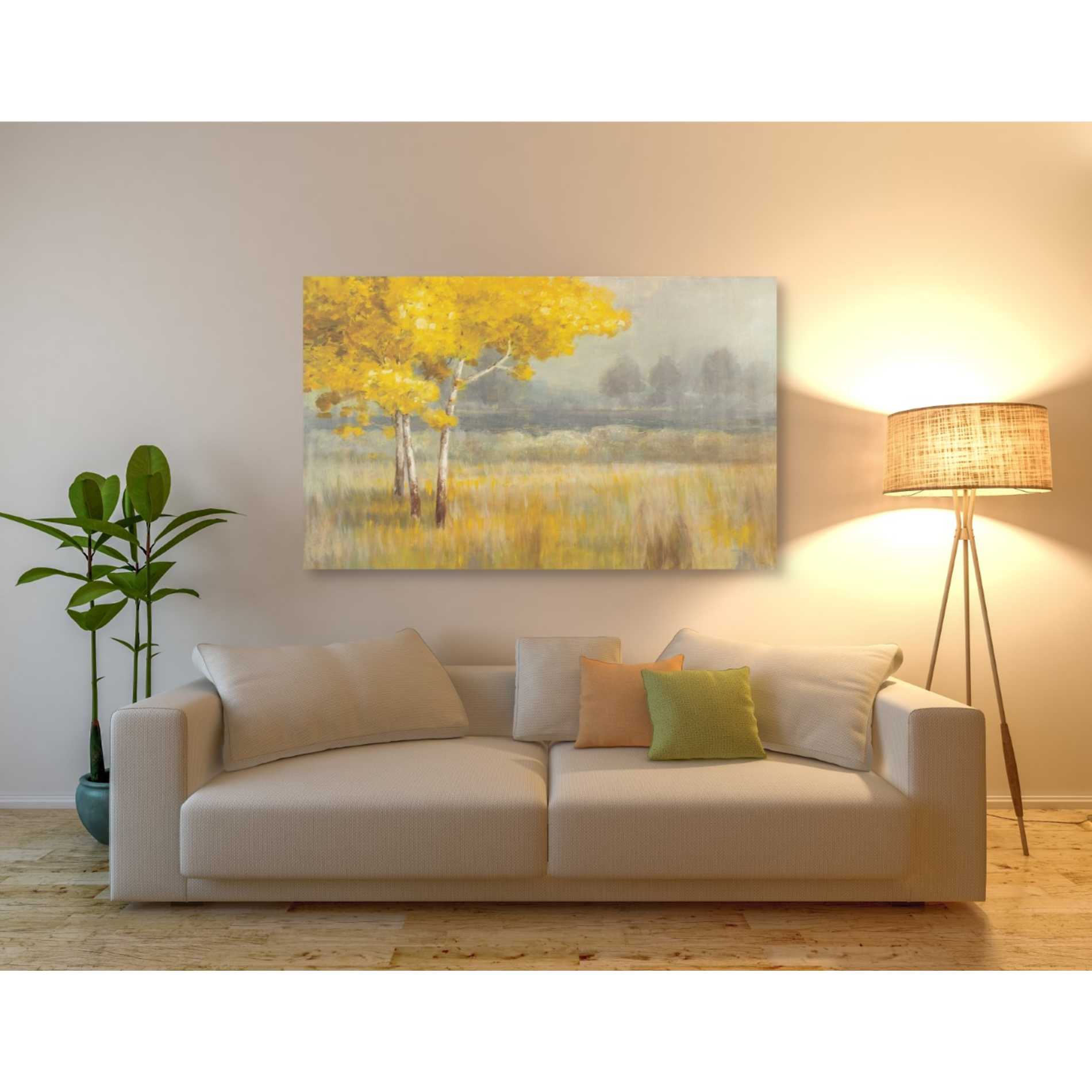 'Yellow Landscape' by Danhui Nai, Canvas Wall Art,40 x 54