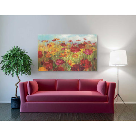 Image of 'Cosmos in the Field' by Danhui Nai, Canvas Wall Art,40 x 54