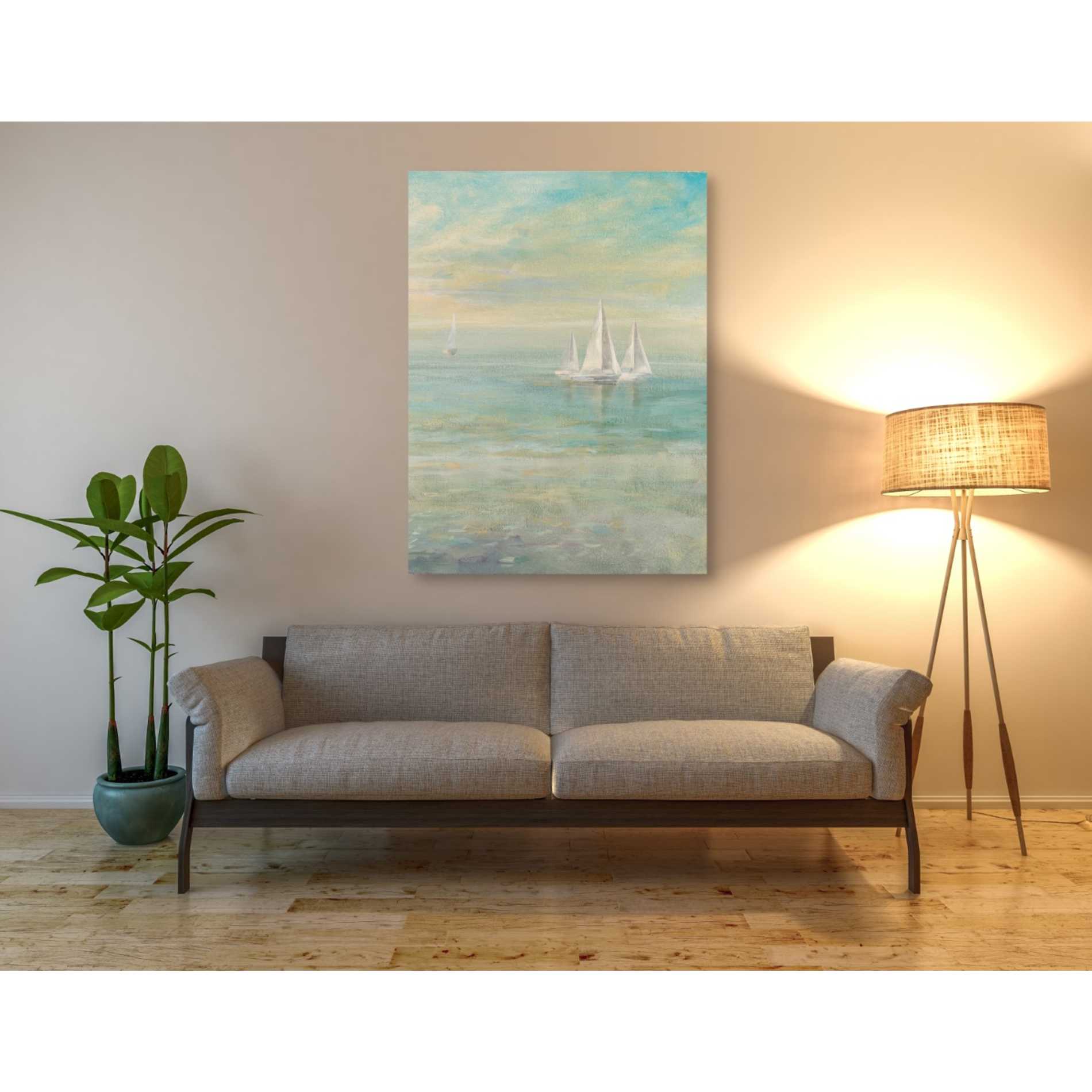 'Sunrise Sailboats II' by Danhui Nai, Canvas Wall Art,40 x 54