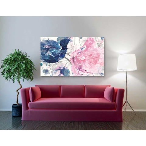 Image of 'Fireworks Abstract Navy Blue Flower Crop' by Albena Hristova, Canvas Wall Art,54 x 40